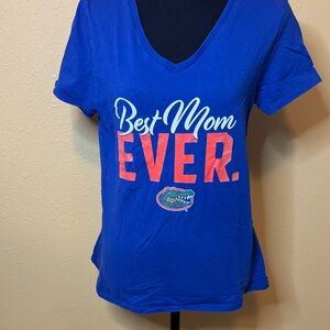 Blue Florida Gator "Best Mom Ever' Women's Top Size M